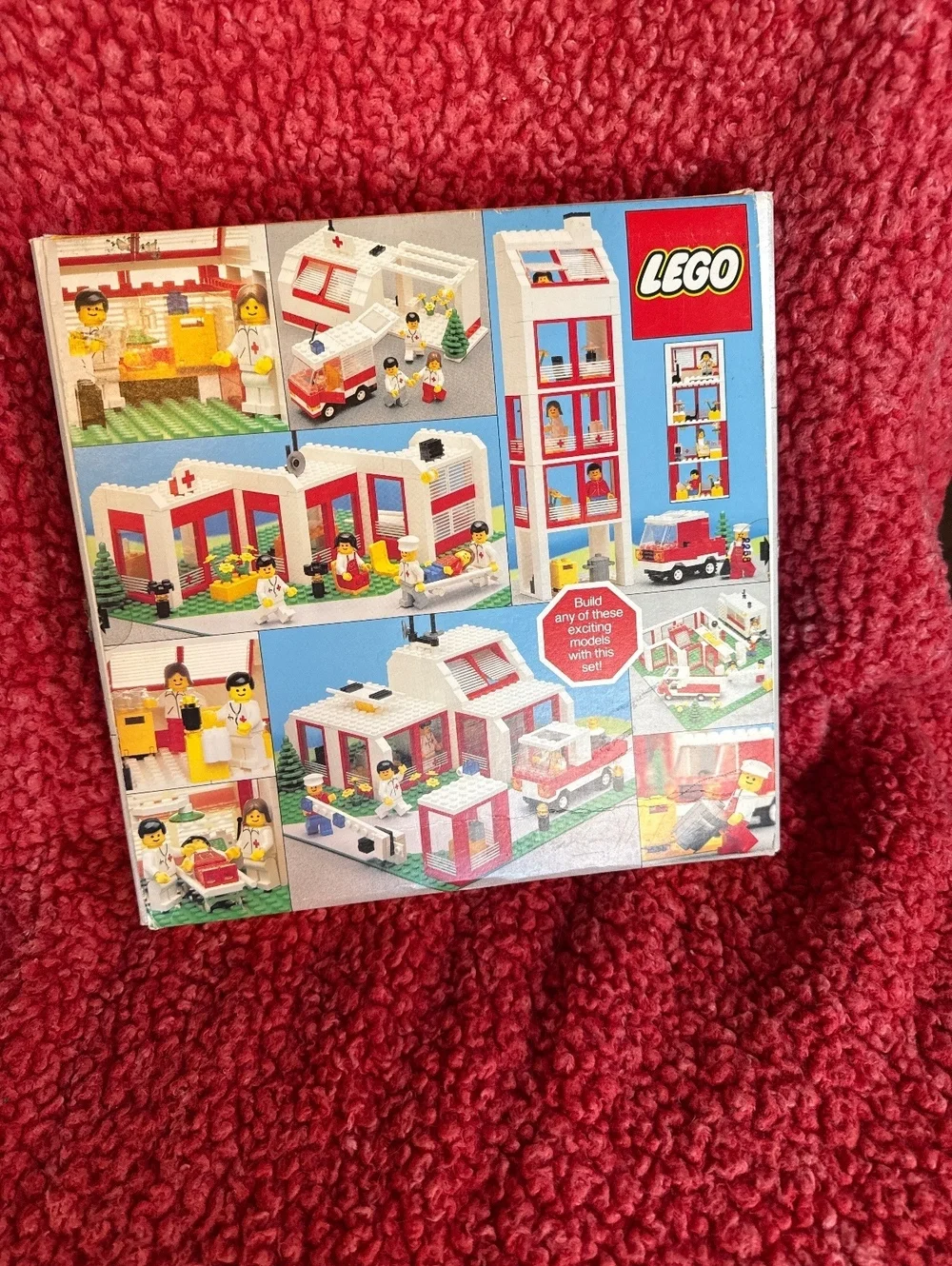 Used LEGO LEGOLAND Town System 6380 Hospital Set Complete with Box and Instru.